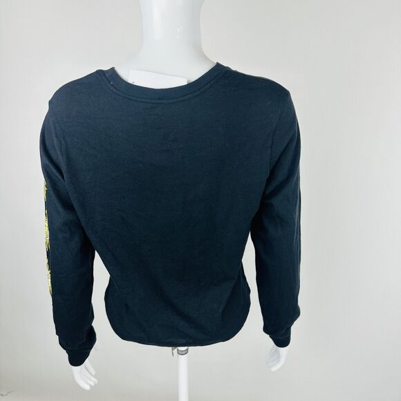 New Love Tribe Juniors Sz Small T-Shirt Sol Y La Luna Long Sleeve Black NWT - Picture 6 of 7